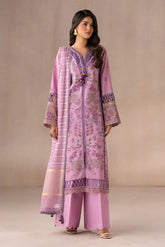 ETHNIC - 3PC LAWN EMBROIDERED SHIRT WITH MANAAR PRINTED DUPATTA  AND TROUSER - HZG2216